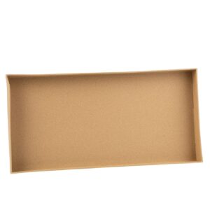 Beauty Home Правоъгълен поднос от крафт хартия 40x20x4cm – Подходящ за храни