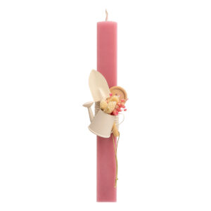 Beauty Home Великденска свещ цвят гнило ябълка 33cm с лейка и лопатка