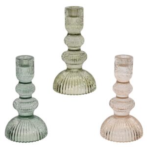 Beauty Home Стъклен свещник 9.5cm x 17.5 cm