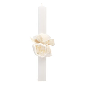 Beauty Home Великденска свещ бяла 33cm Мида