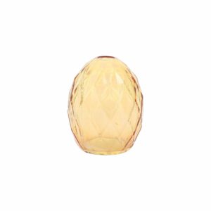 Beauty Home Стъклен буркан Milo – Оранжев Ø8,5×10,5cm – 330ml