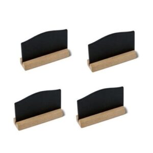 Beauty Home 4 Тебеширени дъски на стойка – Естествено дърво 7,6 x 5,1cm