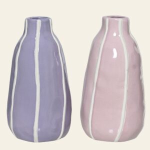 Beauty Home Ваза от порцелан с райе 11.2 x 20.9 CM