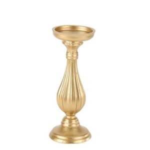 Beauty Home Свещник барок мат злато Ø10.5 x 28.5 cm