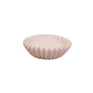 Beauty Home Керамична плисирана купа – Светлорозов 29,5×29,5x9cm