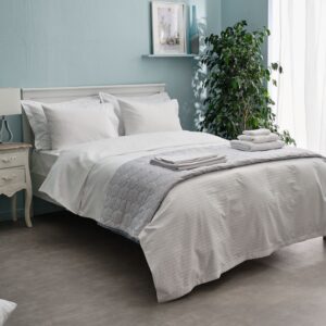 Плик за завивка супер двойна 220x240см Satin Stripe Бял